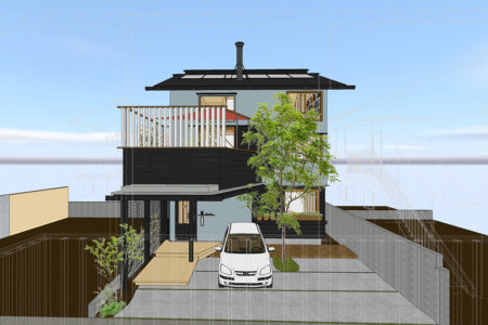 鹿児島市真砂町で完成見学会　28坪に建つ　街中に心地いい家