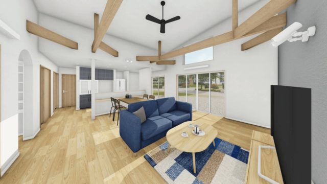 鹿児島市下福元で完成見学会　ムダのない間取りで家事は時短！家族の時間は充実！大空間LDKと愛犬と遊べる庭に集う♪33坪平屋 | 七呂建設