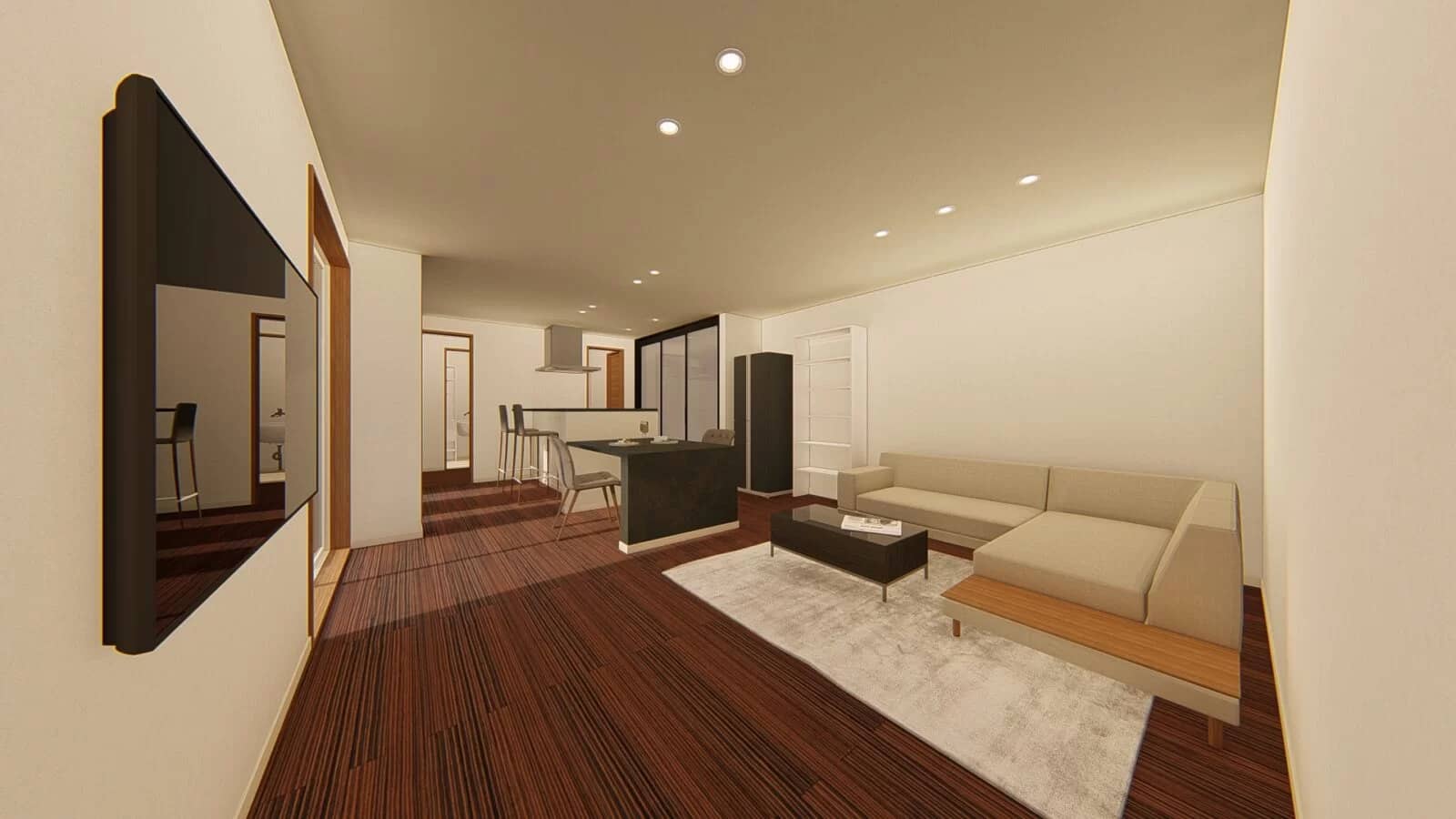 出水市本町でお客様のご厚意による3日間限定完成見学会　カウンターダイニングと繋がるデッキで家族だんらん♪コンパクトだけど広い！L字型の2LDK26坪平屋（2026/10/10〜2026/10/12） | 七呂建設